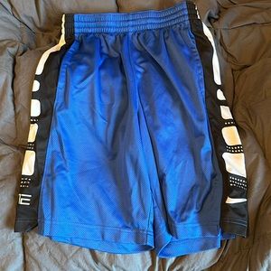 Blue Nike elite basketball shorts, boys size large
